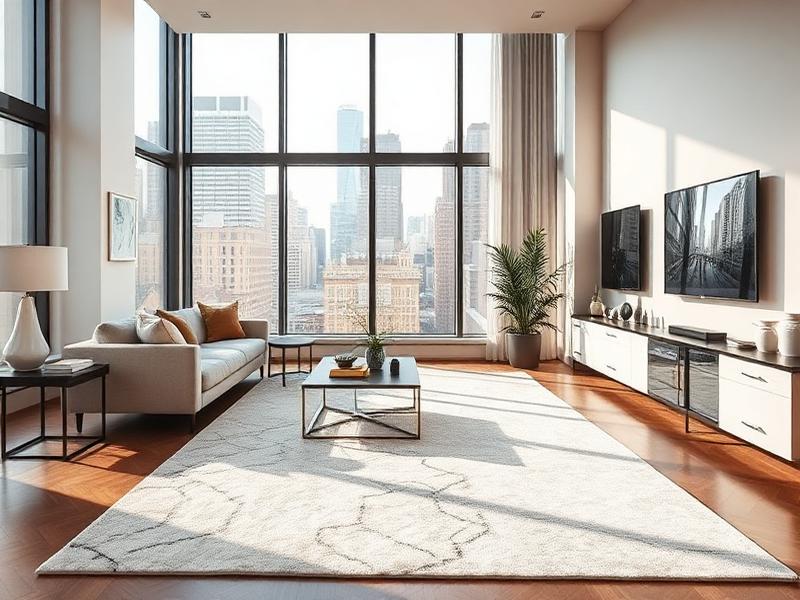 Clean area rug in a refined interior